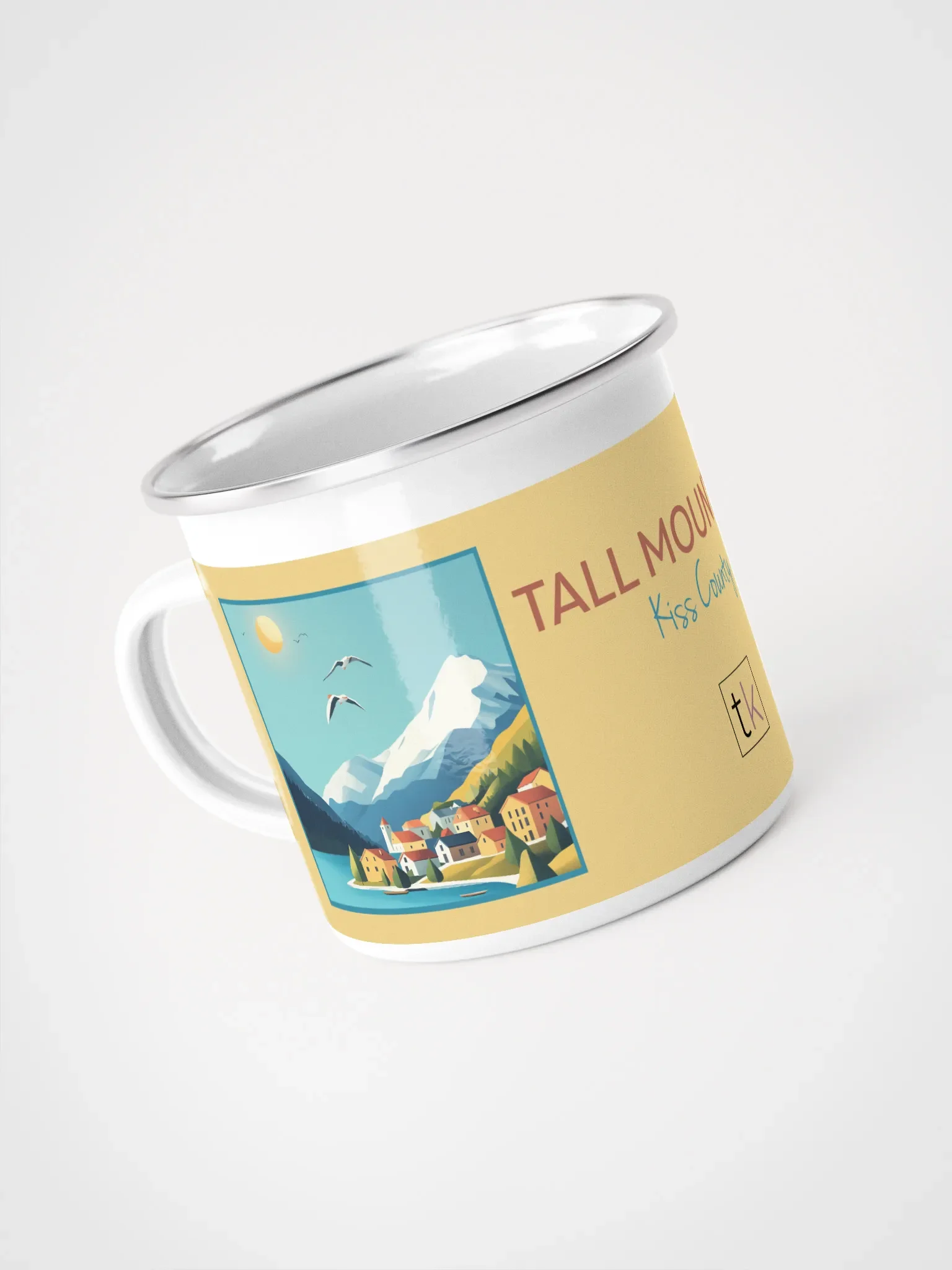 Tall Mountain Kiss County Enamel Mug product image (4)