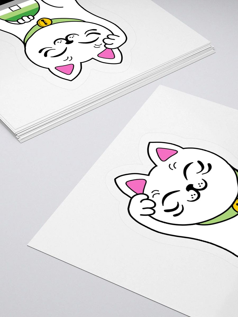 Maneki neko aromantic pride sticker product image (10)