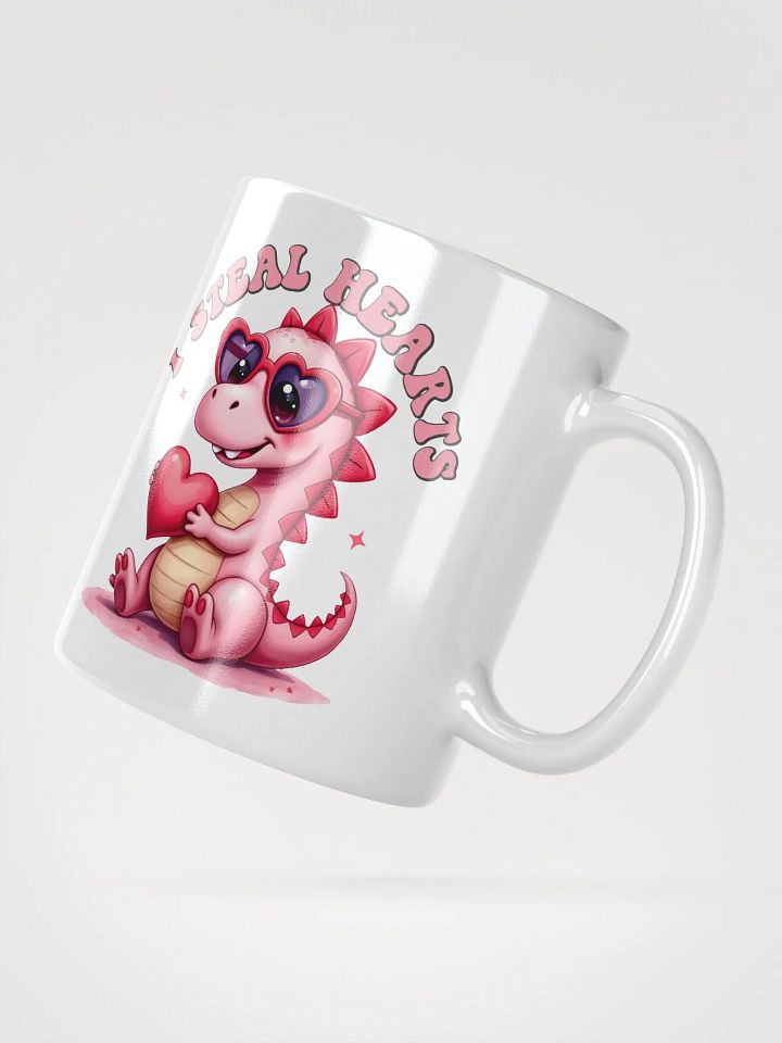 Dino Love White Glossy Mug product image (2)
