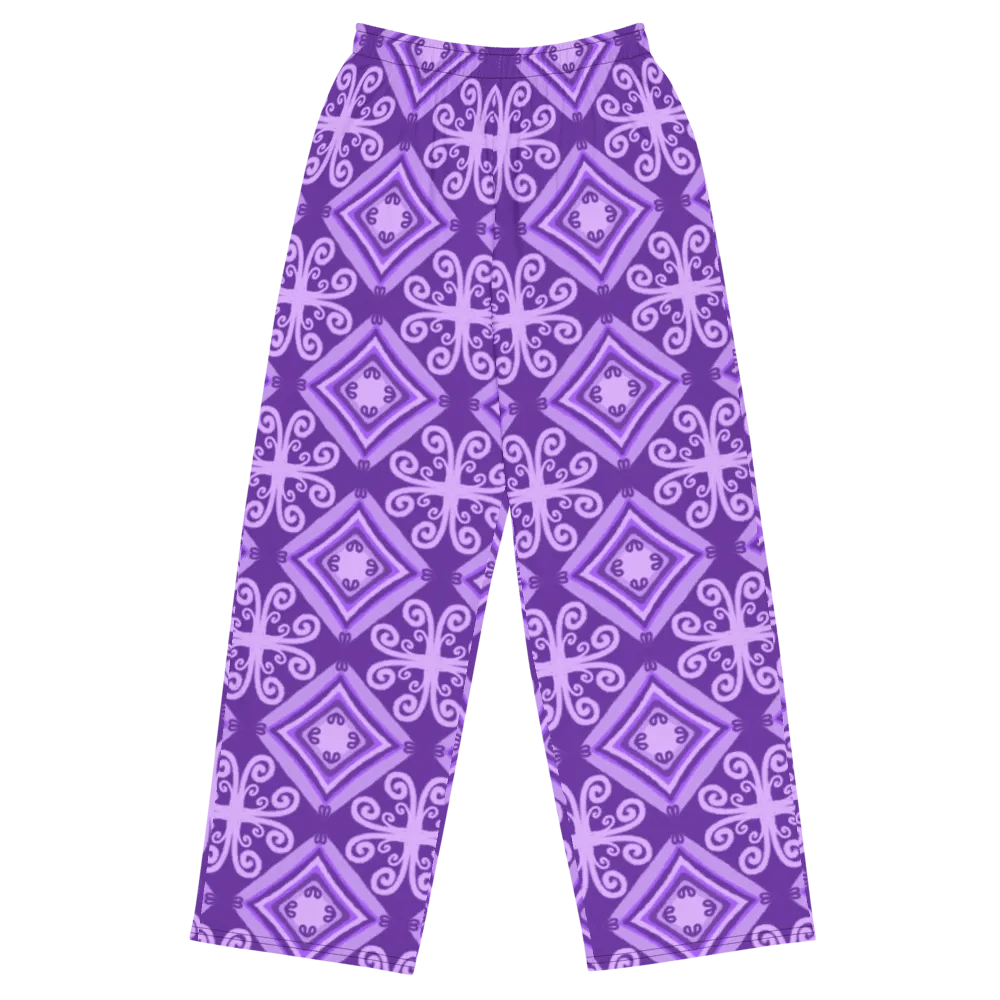 Purple Boho Wide-Leg Pants product image (2)
