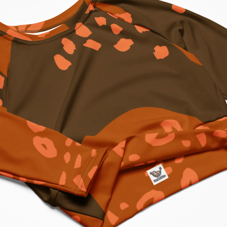 Orange Dynamic Animal Print Crop Top product image (4)