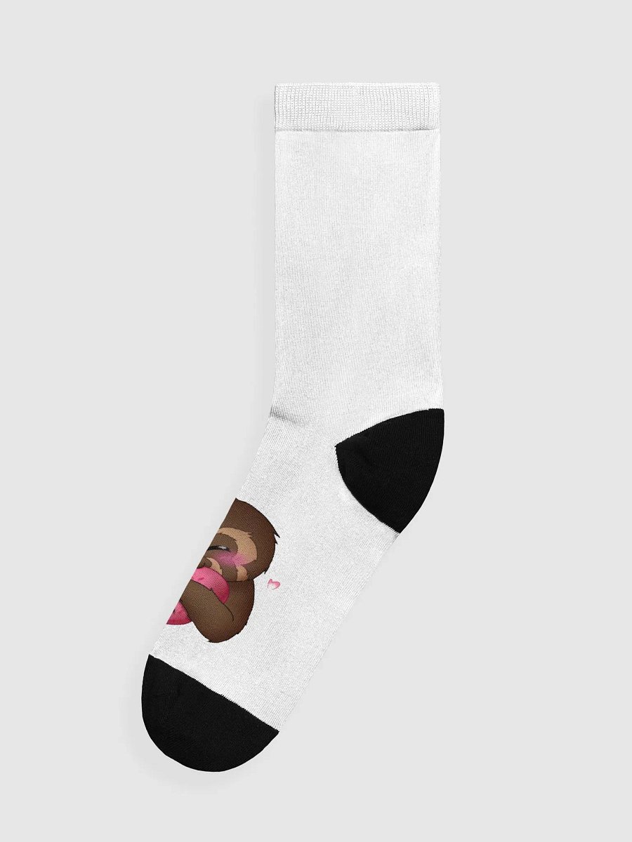White Blushing Sloth Crew Socks product image (1)