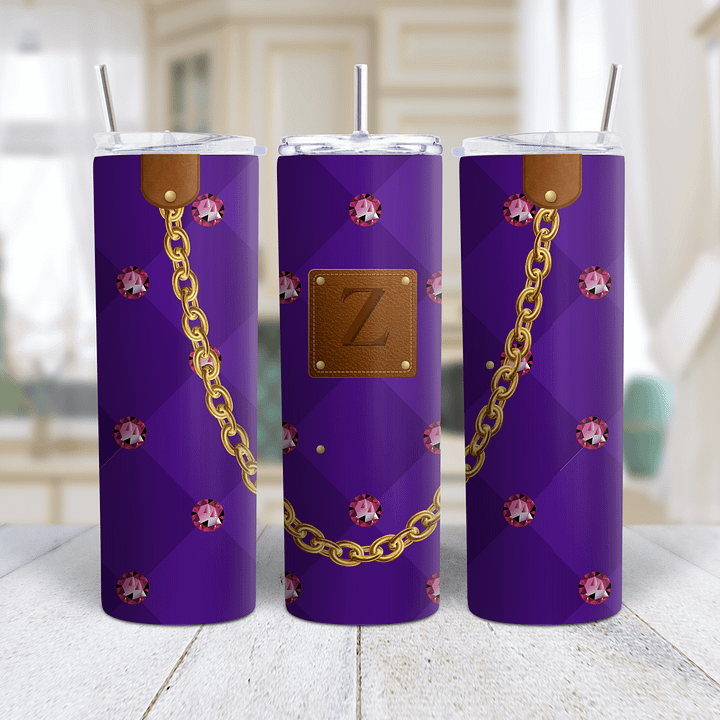 Purple Bling Skinny Tumbler Wrap product image (1)