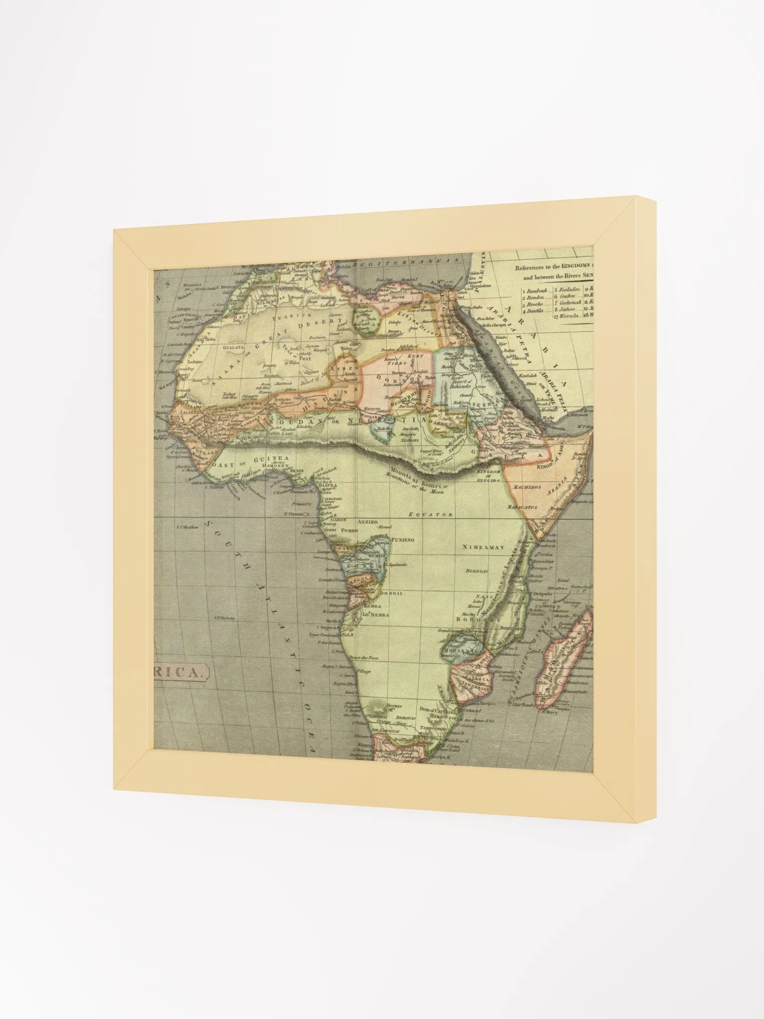 Africa Vintage Map Framed Matte Poster product image (22)