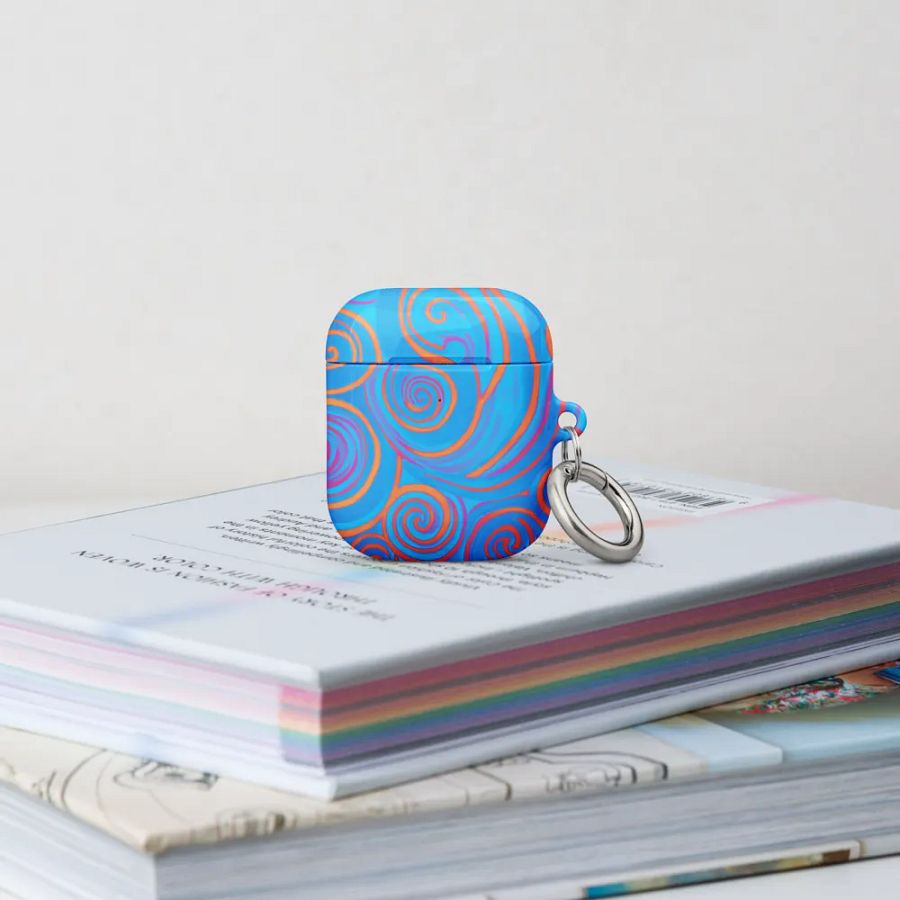 Funky Blue Dreams Liquid Tie-Dye Airpods Case product image (8)