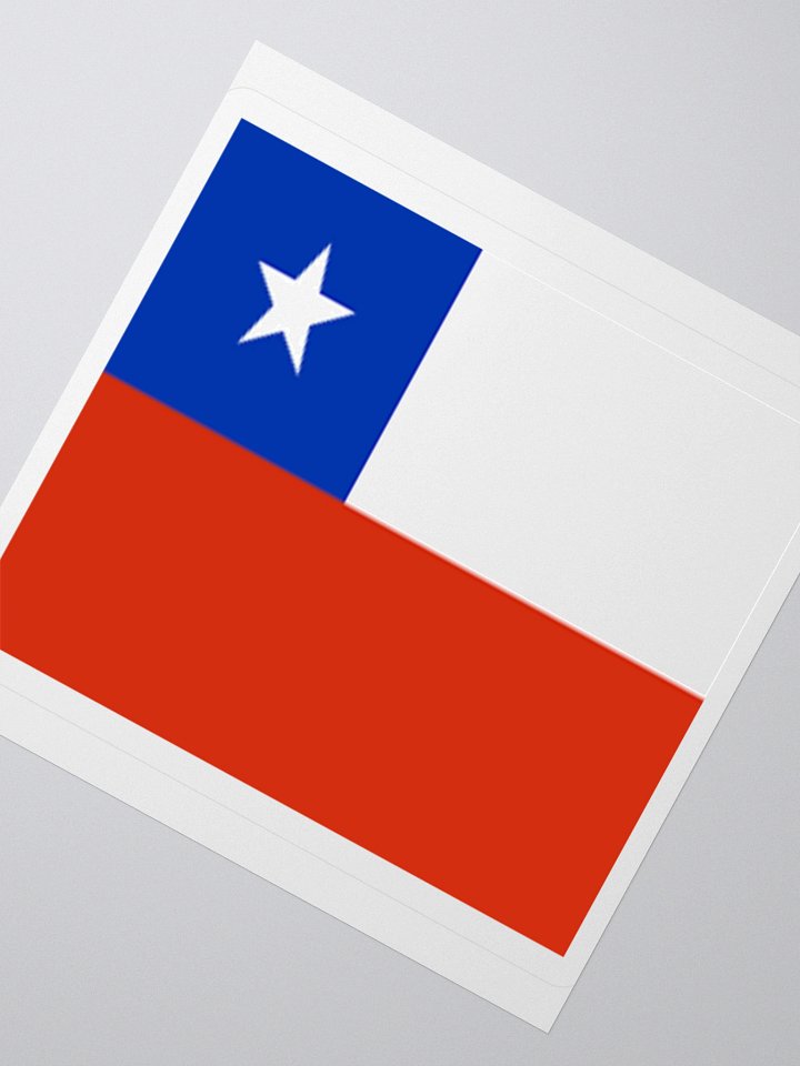 Chile Flag Sticker | White Star Design | Durable Vinyl | 3 Sizes product image (4)