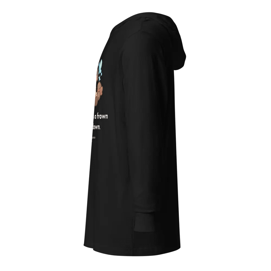Playing Terra • "Brown turns a frown upside down." • Unisex Hooded Long Sleeve Tee product image (8)