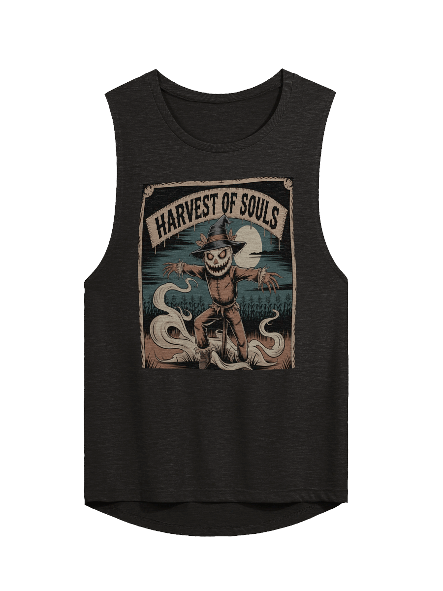 Midnight Veil Designs Women's Black Gothic Flowy Muscle Tank - Harvest of Souls - S-2XL product image (1)
