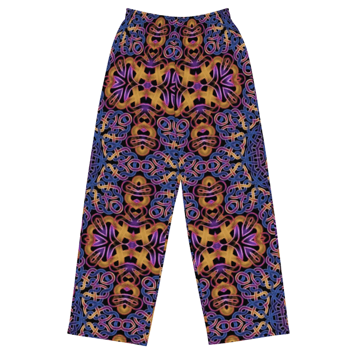 Blue Gold Celtic Kaleidoscope Wideleg Pants product image (2)