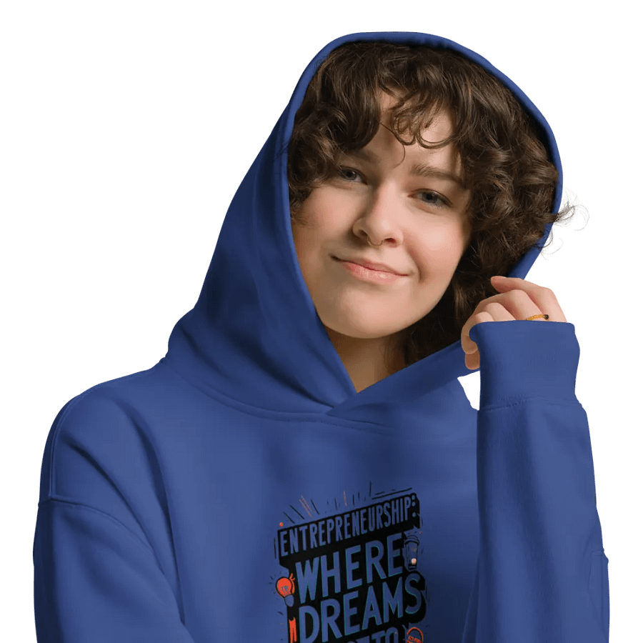 Dream Hustle Entrepreurship Typographic Hoodie product image (9)