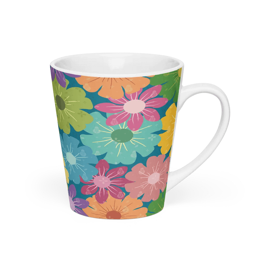 Vibrant Daisy Floral Design Latte Mug product image (2)
