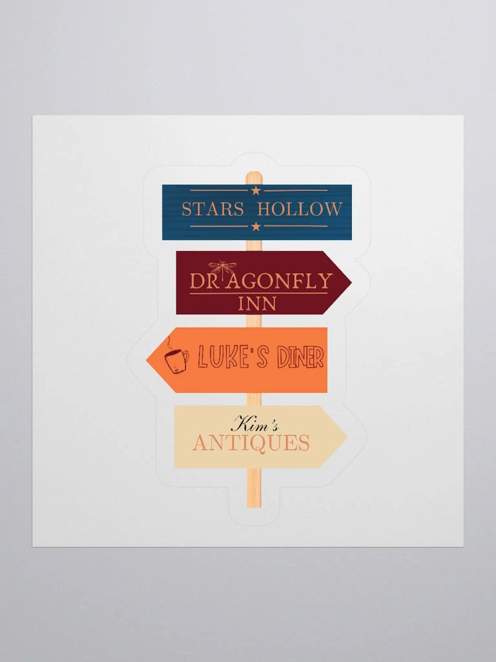 Gilmore Girls Sticker-Stars Hollow sing with Iconic Locations product image (1)