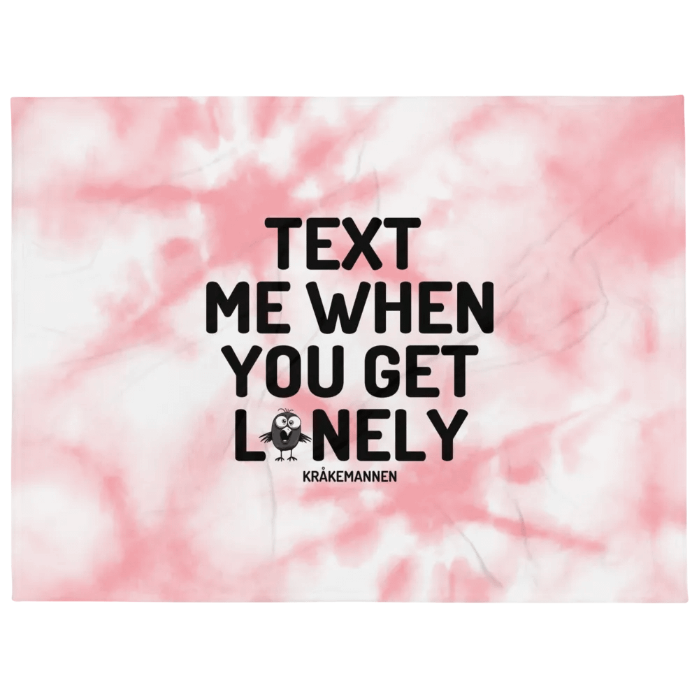 Throw Blanket 💕 Text me when you get lonely (153 × 203 cm) product image (1)