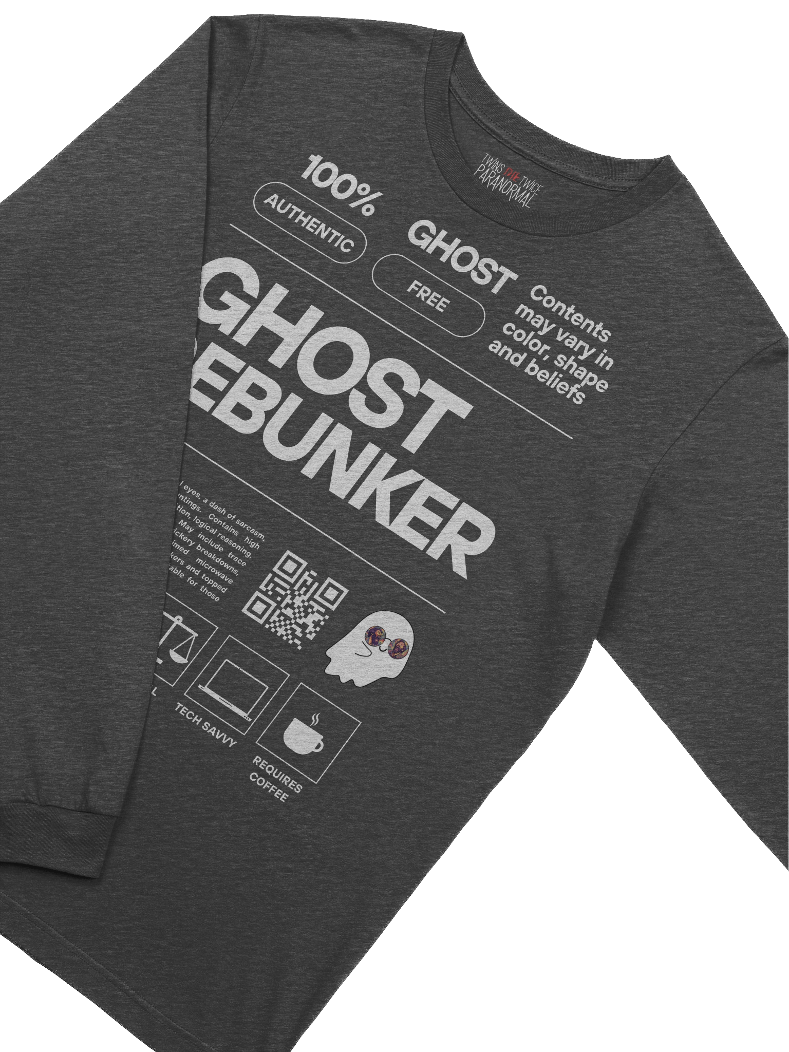 Ghost Debunker – Long Sleeve Mock Label Tee product image (18)