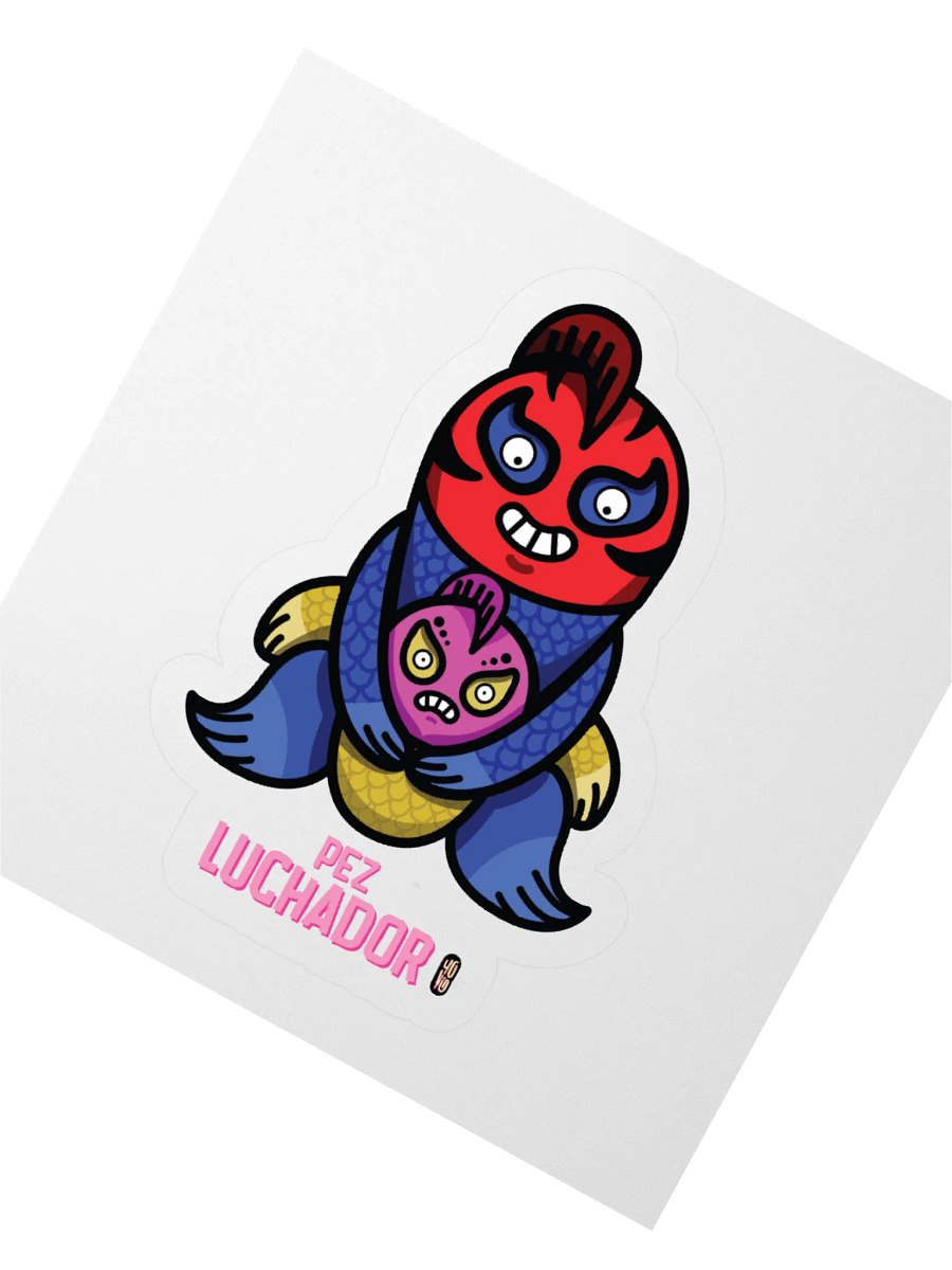 Pez Luchador - Sticker (Kiss Cut) product image (2)