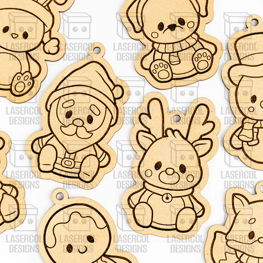 Christmas Ornaments Set - Laser Cut Files product image (4)