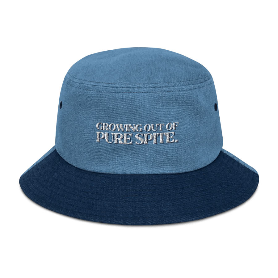 GROWING OUT OF PURE SPITE denim bucket hat product image (8)