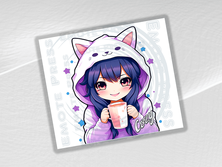 Cozy Kawaii Anime Girl 20 oz Skinny Stainless Steel Tumbler - Black product image (2)