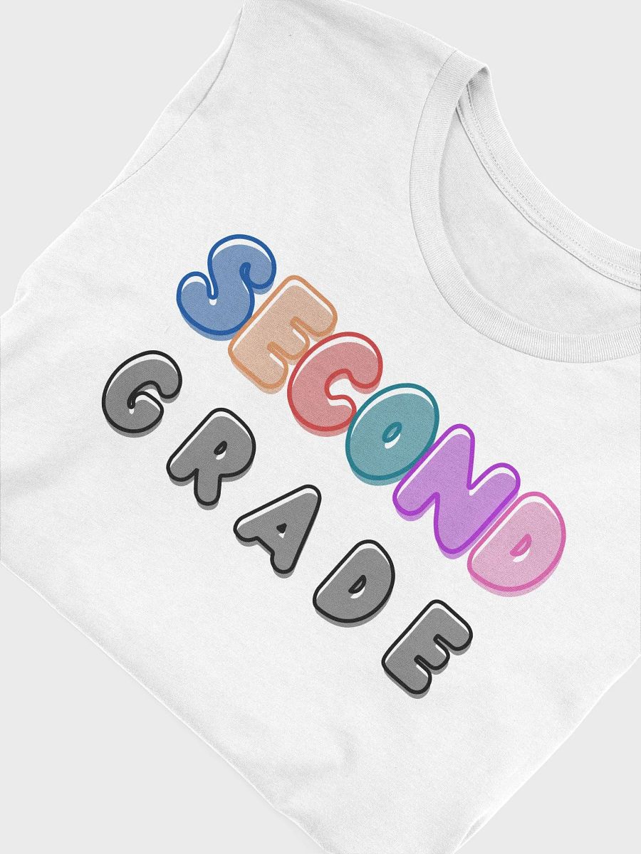2nd Grade Teacher Bubble Letters Graphic T-Shirt product image (1)
