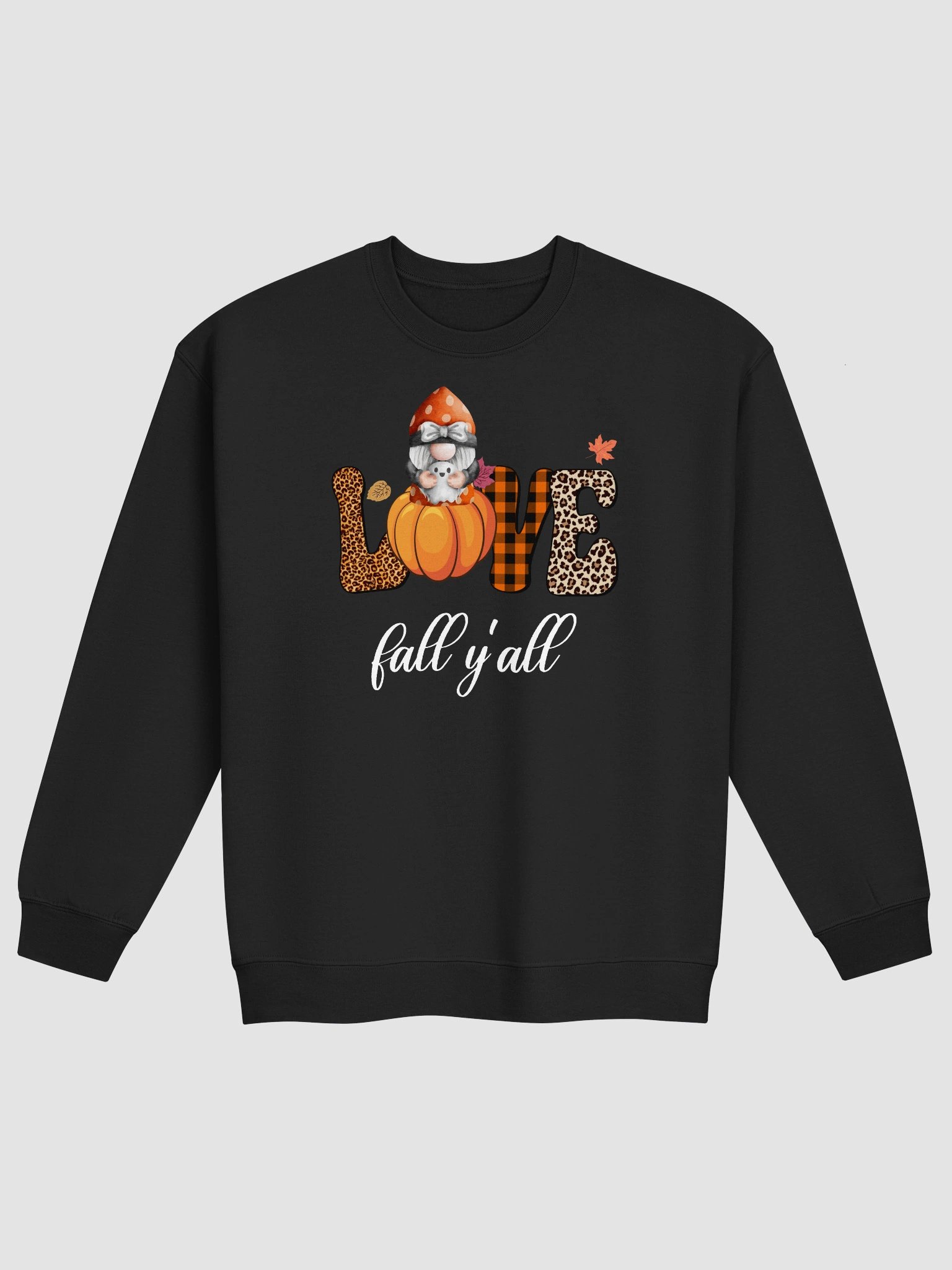 Halloween Gnome and Ghost Love Fall Y'all Sweatshirt product image (2)