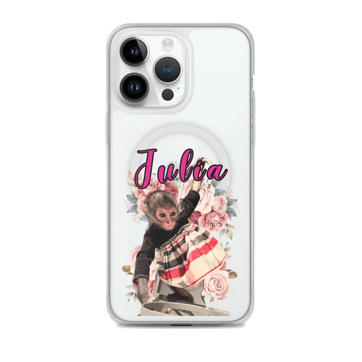 Funda transparente para iPhone® Julia's Floral Monkey Dress product image (2)