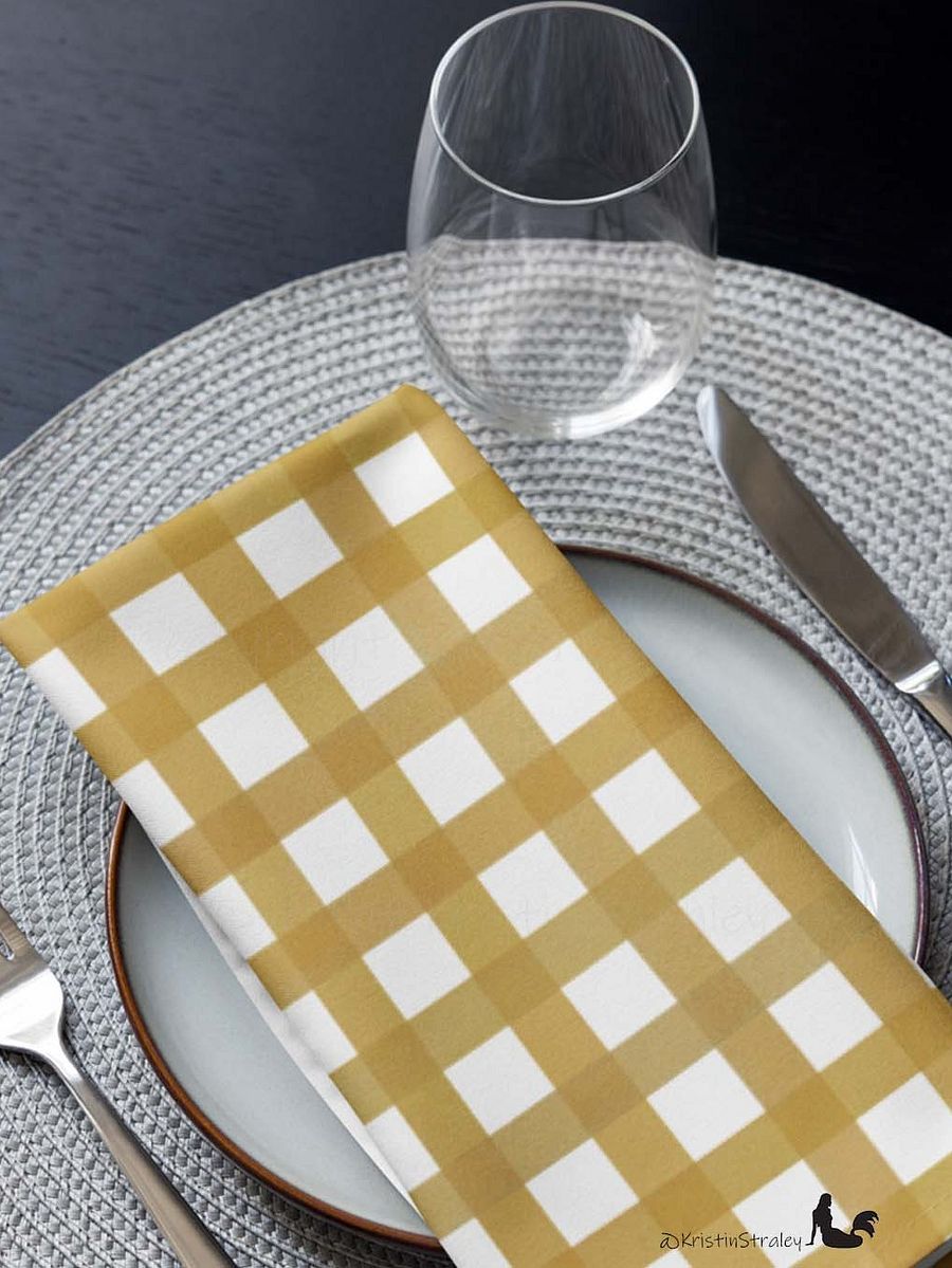 Gingham Colors Set Cloth Napkins Set of 4 product image (11)