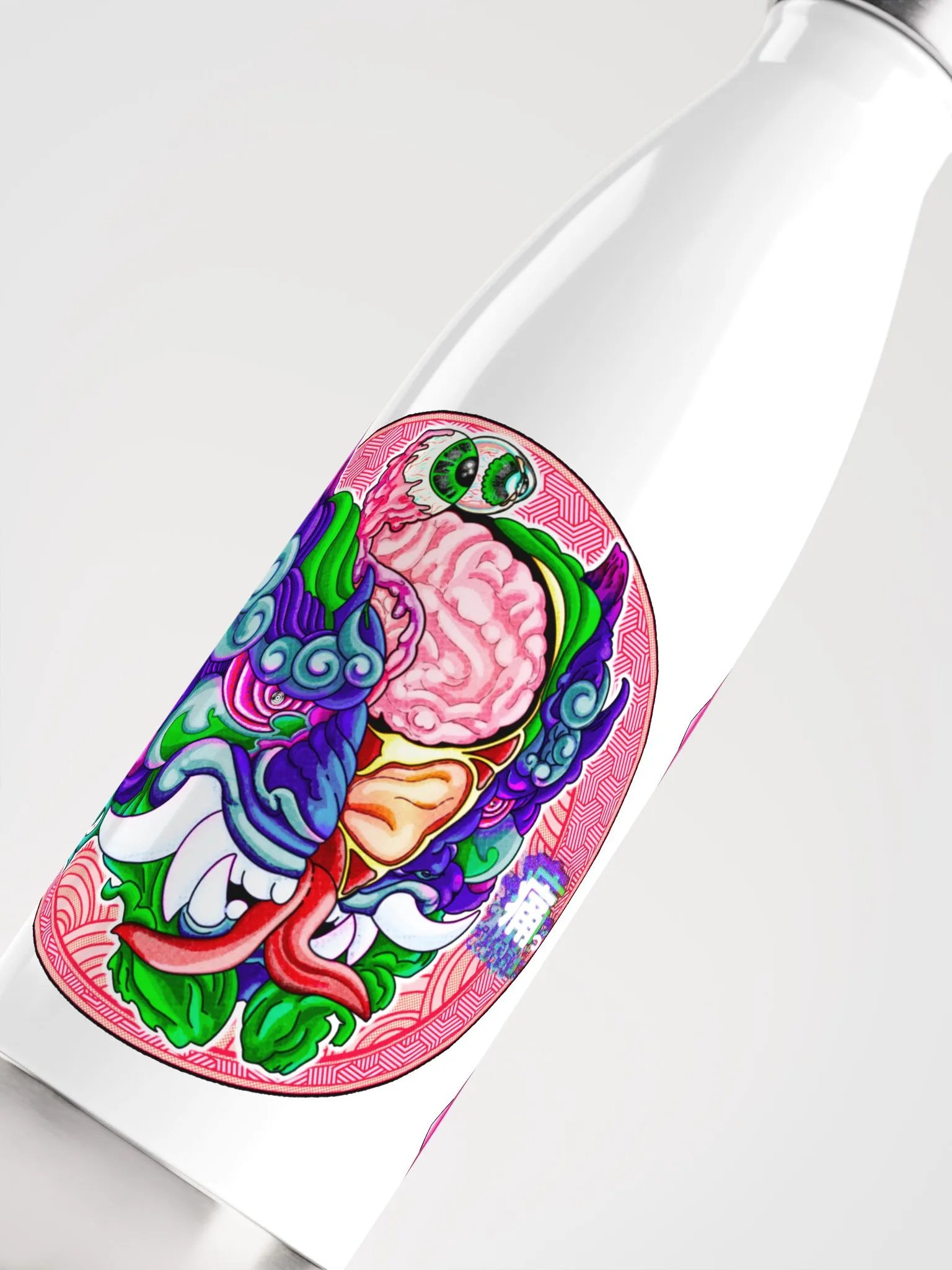 Yokai Migraine: Stainless Steel Water Bottle product image (5)