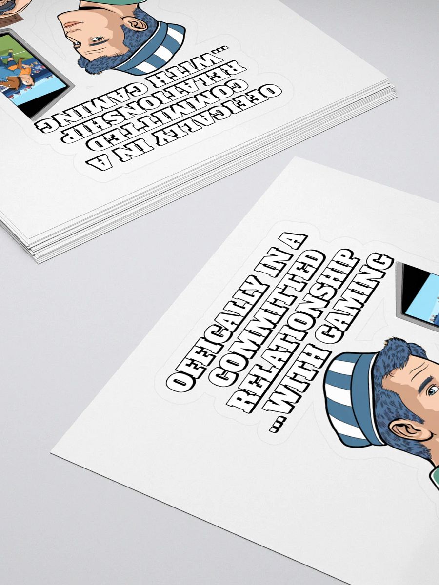 Offically In A Committed Relationship...With Gaming Funny Sticker product image (4)