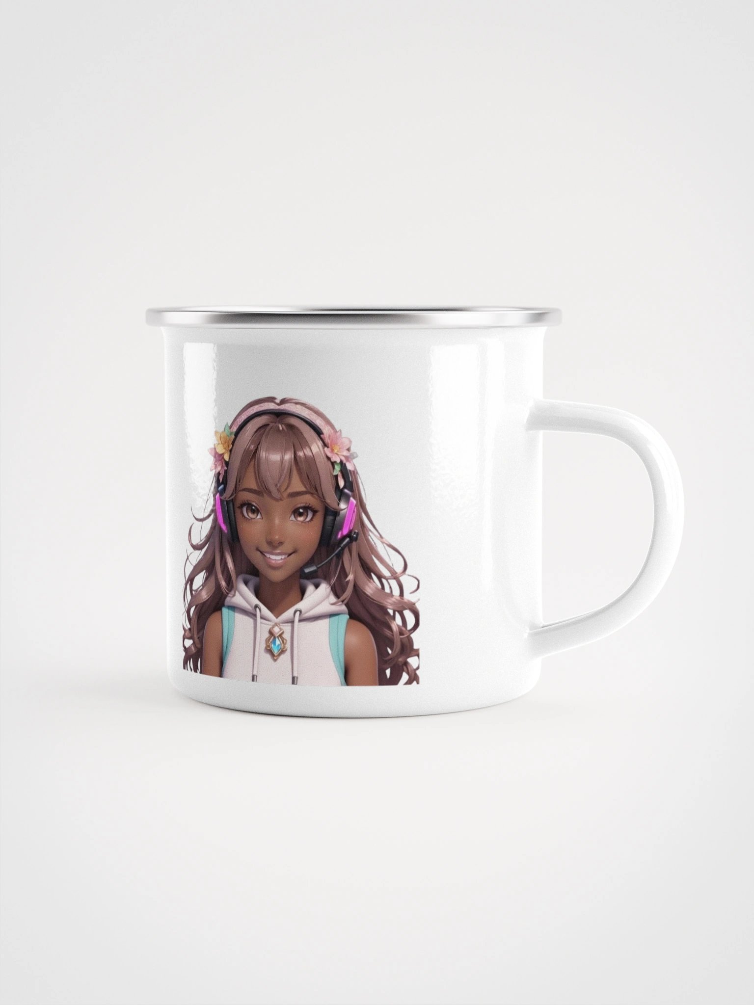 "Gamer Girl" Enamel Mug product image (1)