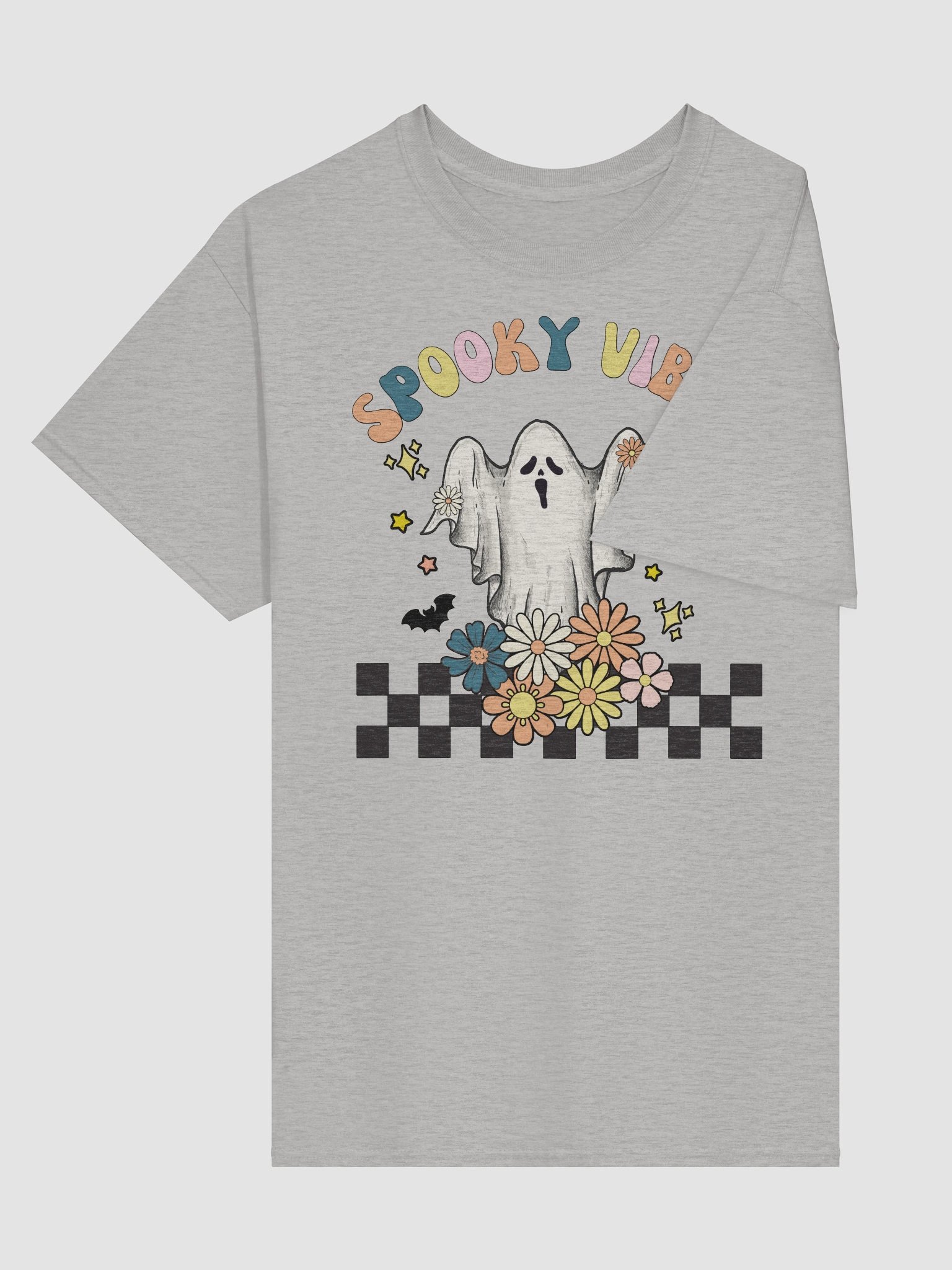 Spooky Vibes Ghost Retro Halloween T-Shirt product image (4)