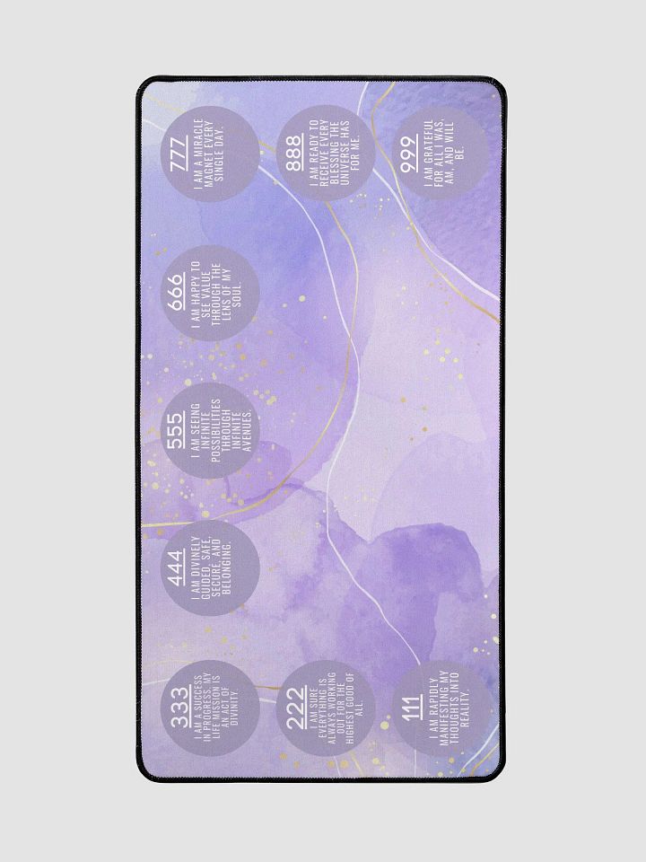 Marbled Lavender Manifestation Desk Mat - Inspiring Affirmations & Angel Numbers product image (2)