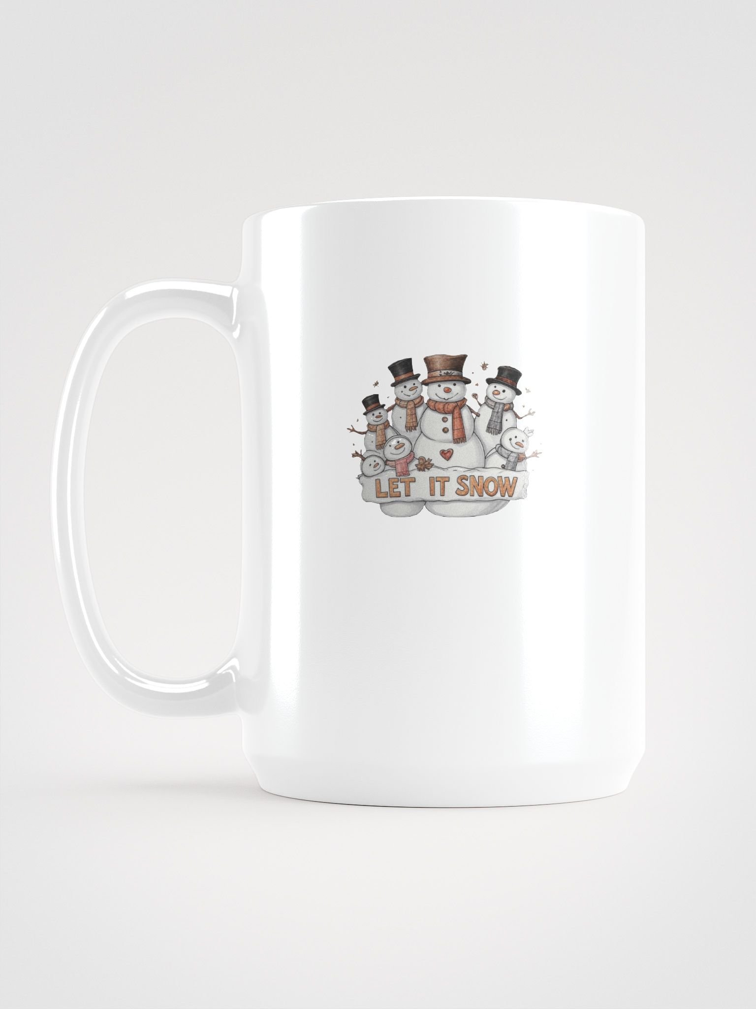 Let It Snow Typography Snowman Mug product image (1)