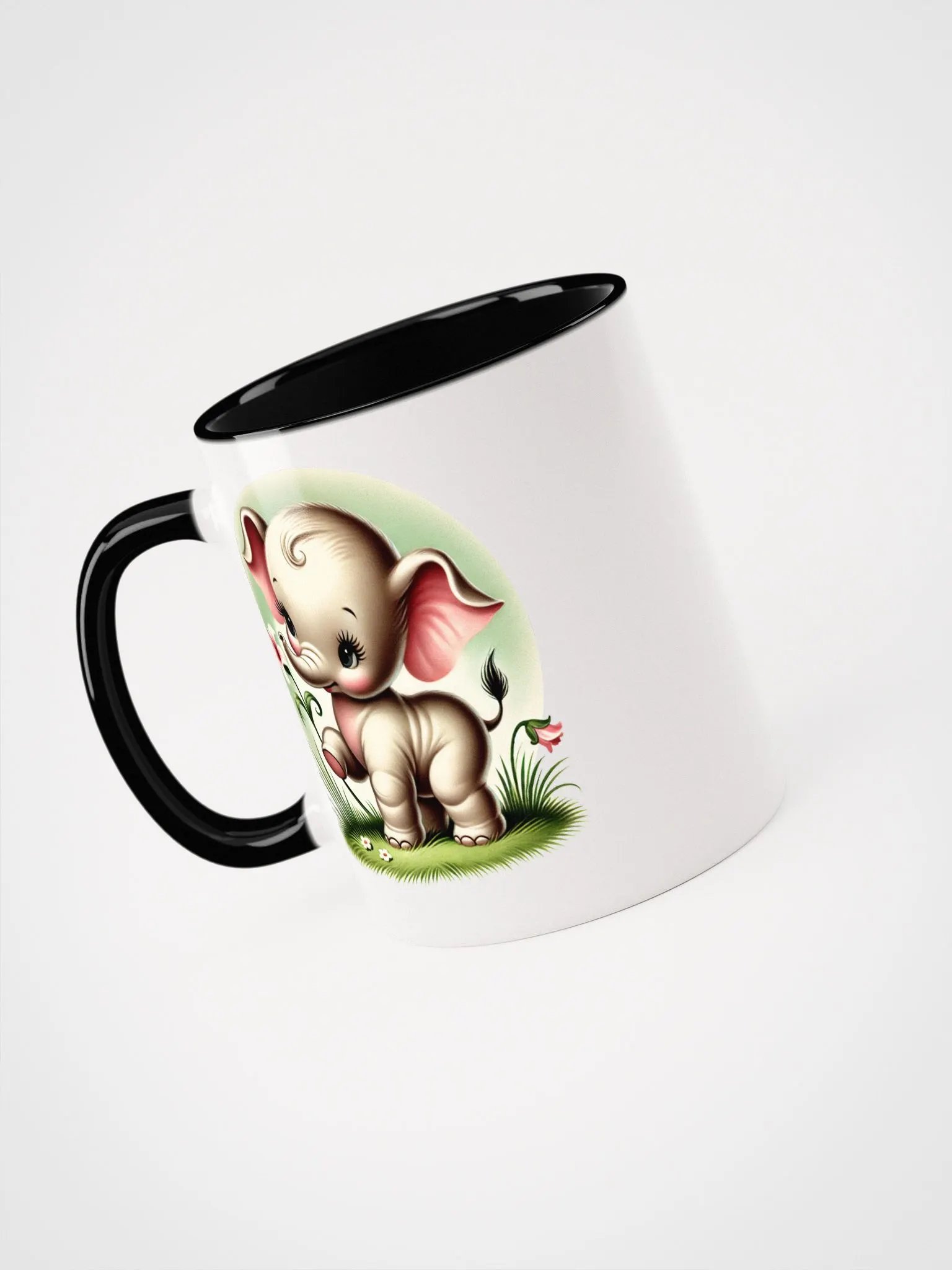 Adorable Retro Elephant Colorful Ceramic Mug product image (3)