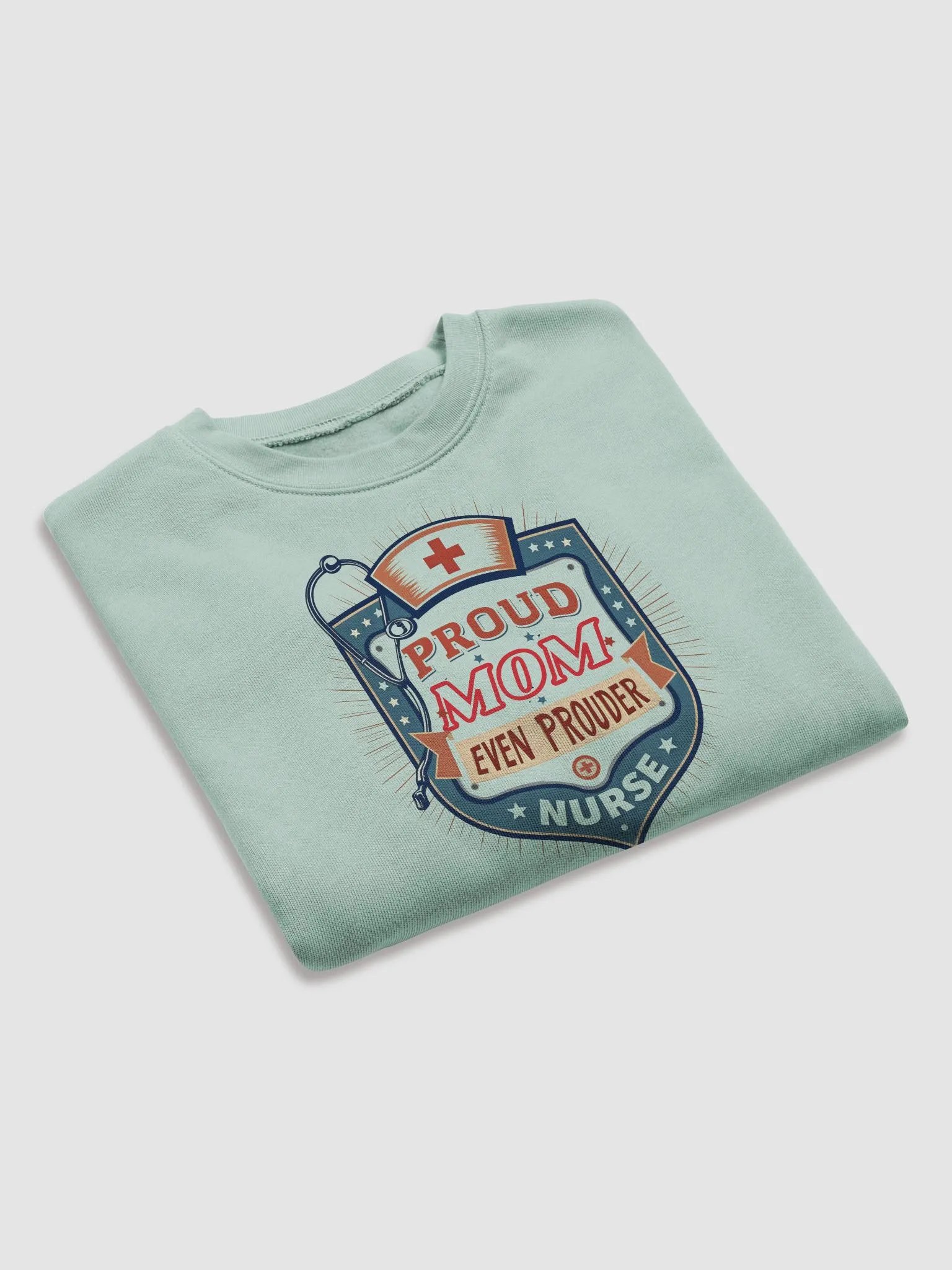 Proud Mom Proud Nurse Shield Crop Sweatshirt product image (21)