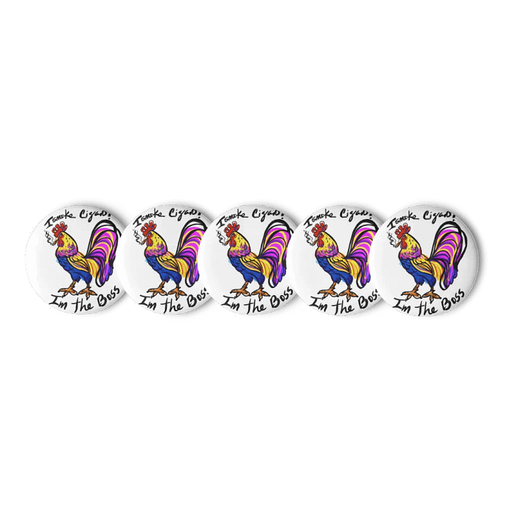 Boss Rooster Pin Button Set product image (1)