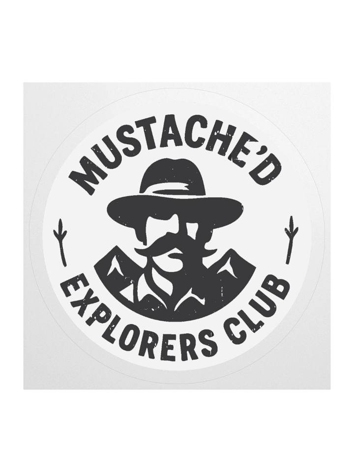Mustache'd Explorers Club Sticker product image (1)