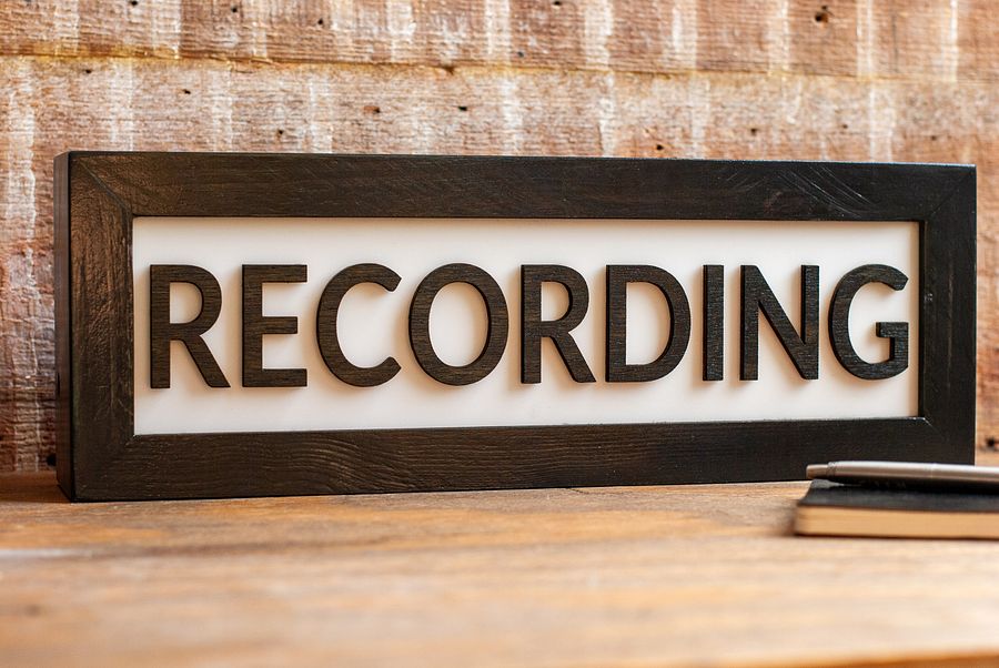 Recording Light LED Lightbox Sign for Music Studio & Podcast Room product image (3)