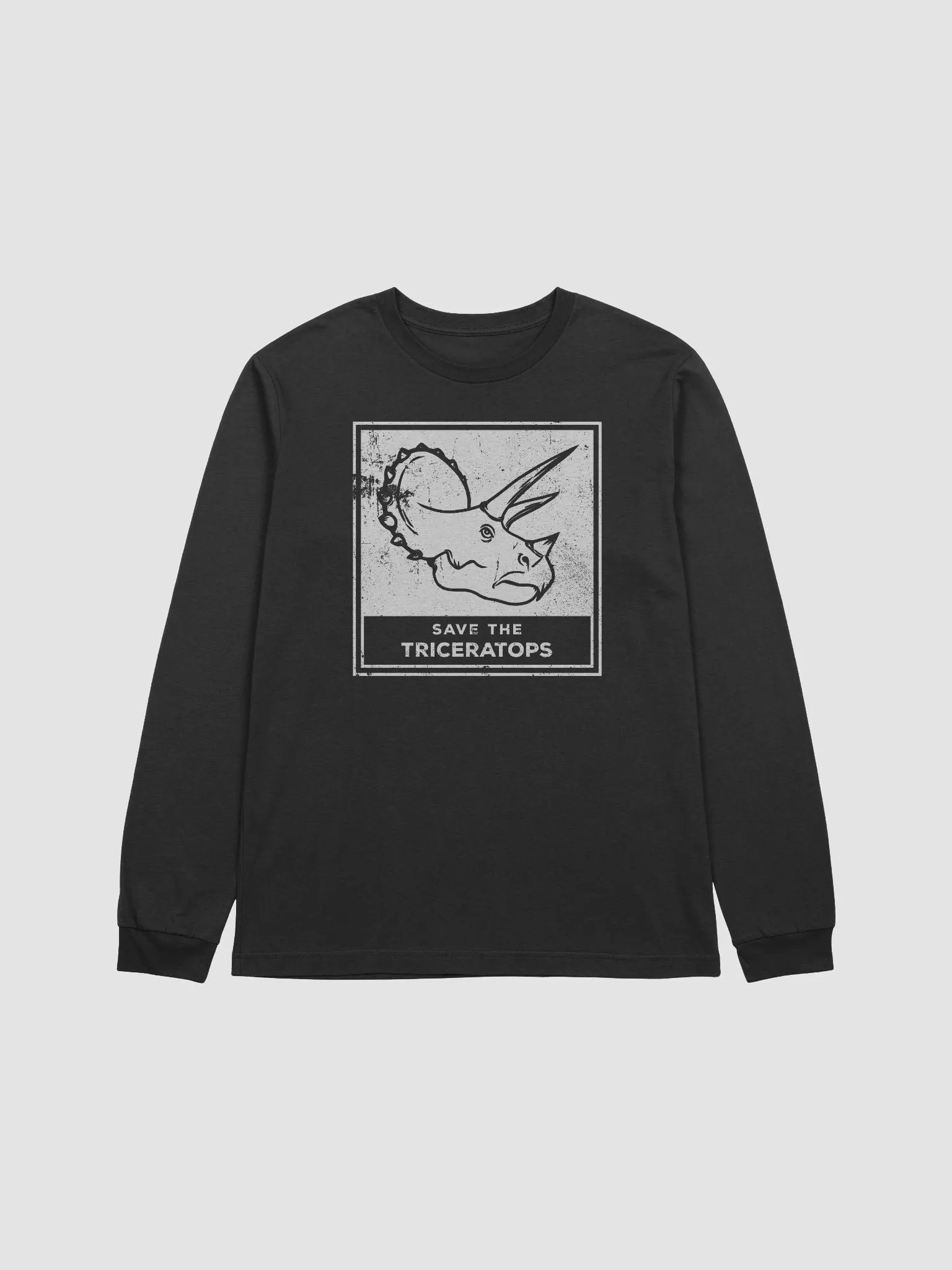 Save The Triceratops! - Long Sleeve Tee product image (3)