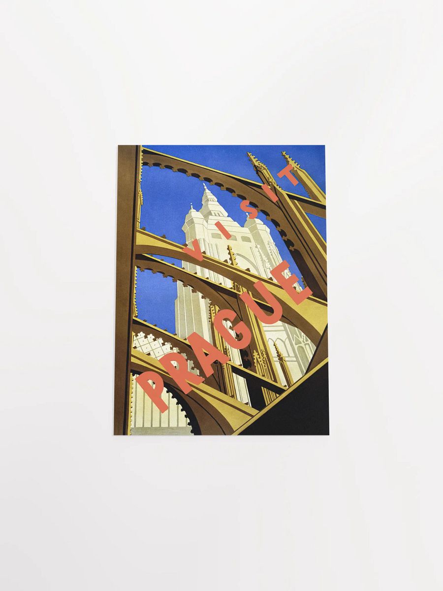 Prague, Czech, 1930s — Retro vintage travel poster, retro travel poster, propaganda poster, art deco poster product image (8)