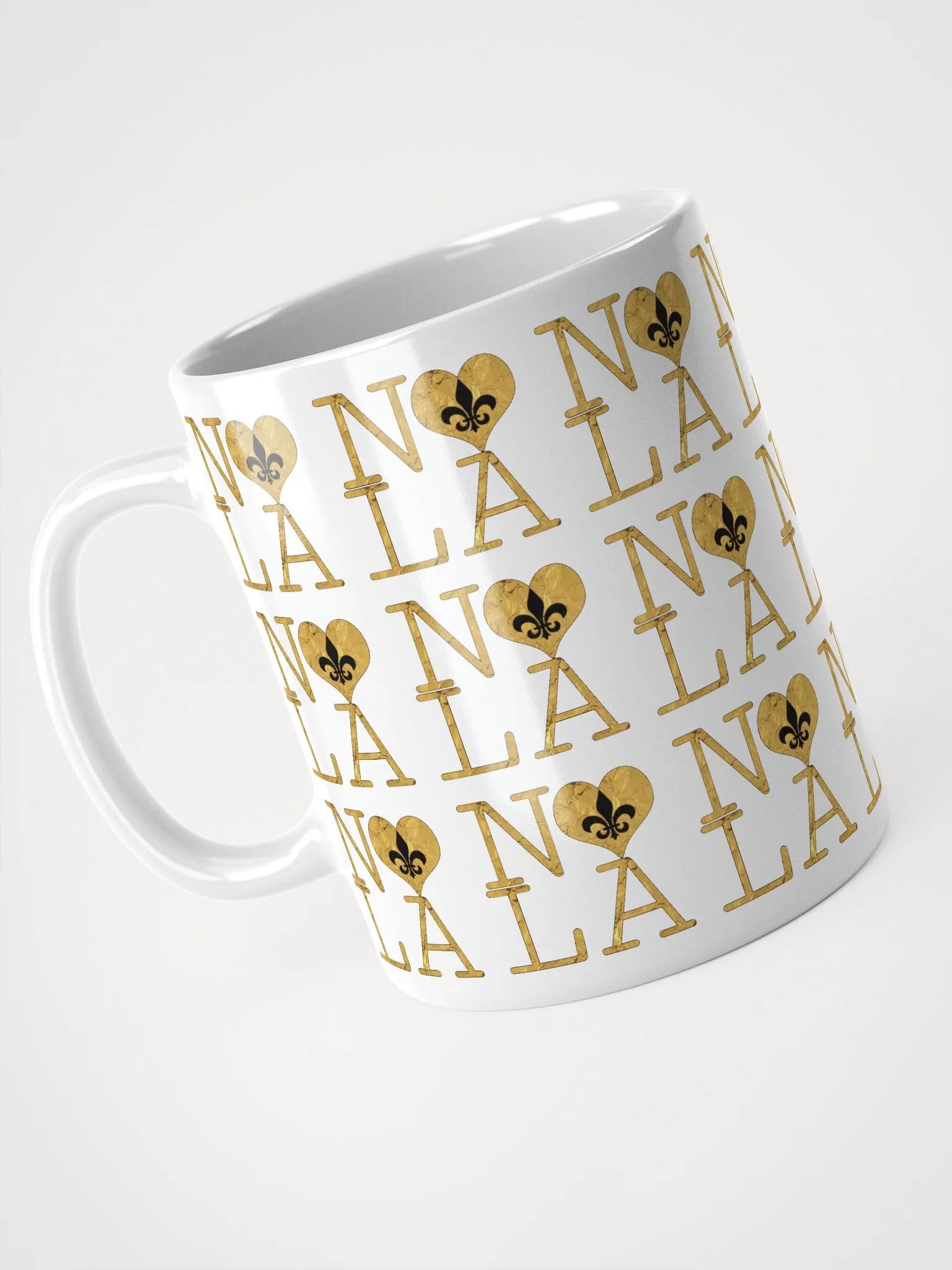 I LOVE NOLA **LEGACY MUG** (FULL GOLD WRAP OUTLINE + FULL INFINITY) product image (7)