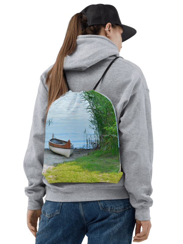 Rucksackbeutel mit Kordelzug - Kleines Holzboot am Strand product image (2)