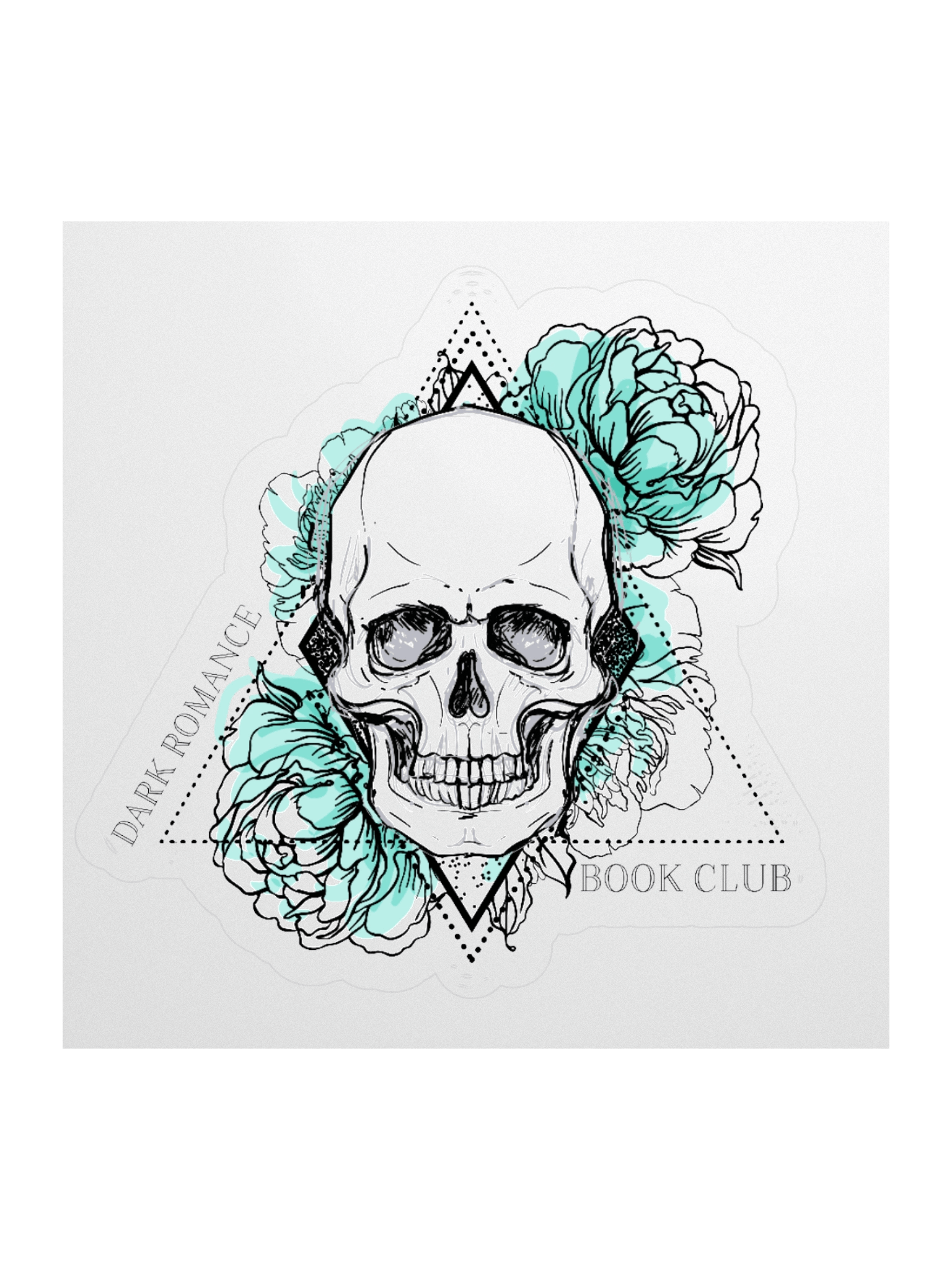 Dark Romance Floral Skull Sticker product image (1)