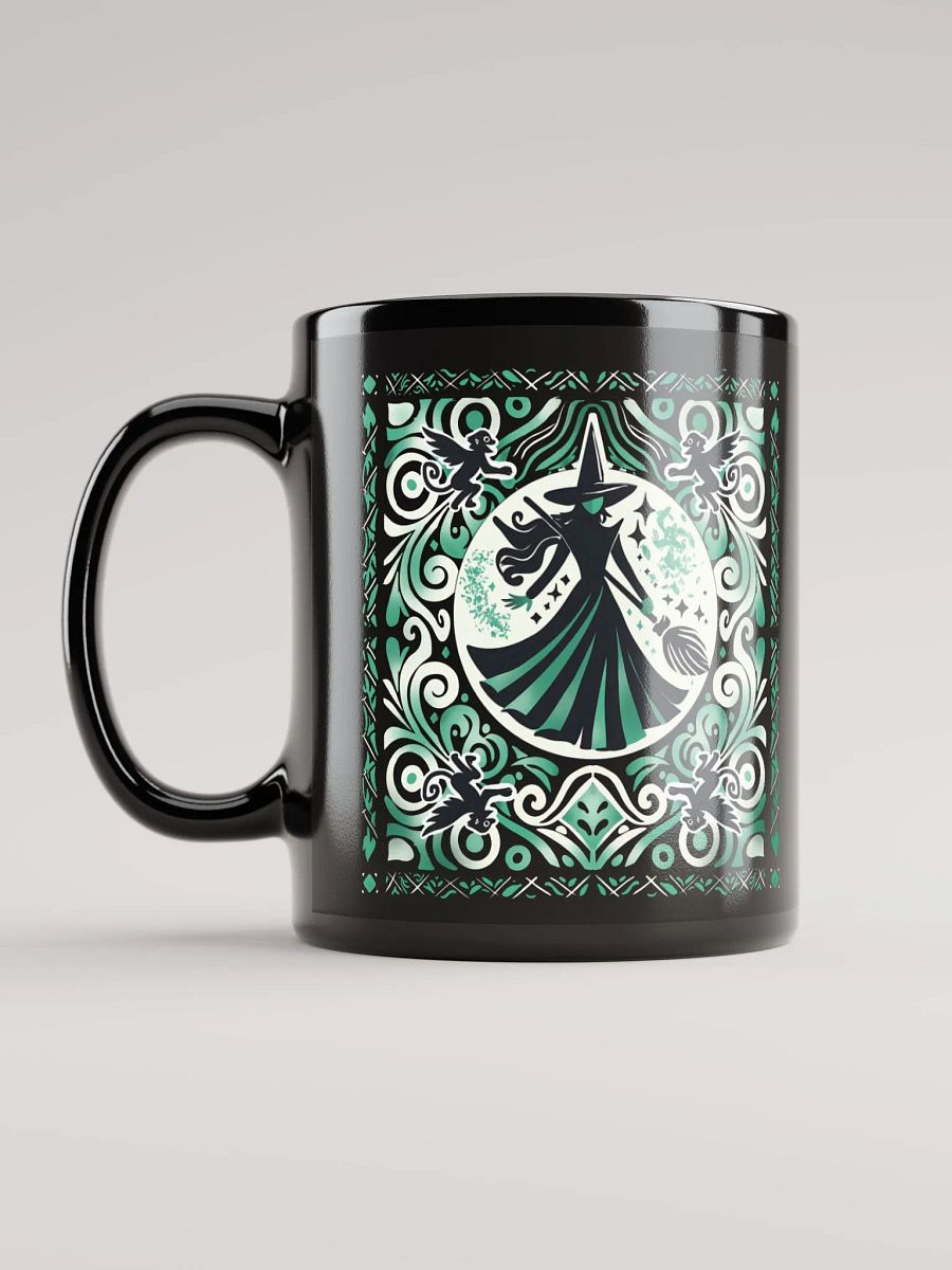 Wicked Spanish Tile Elphaba Mug – Black Glossy Broadway Coffee Cup product image (11)