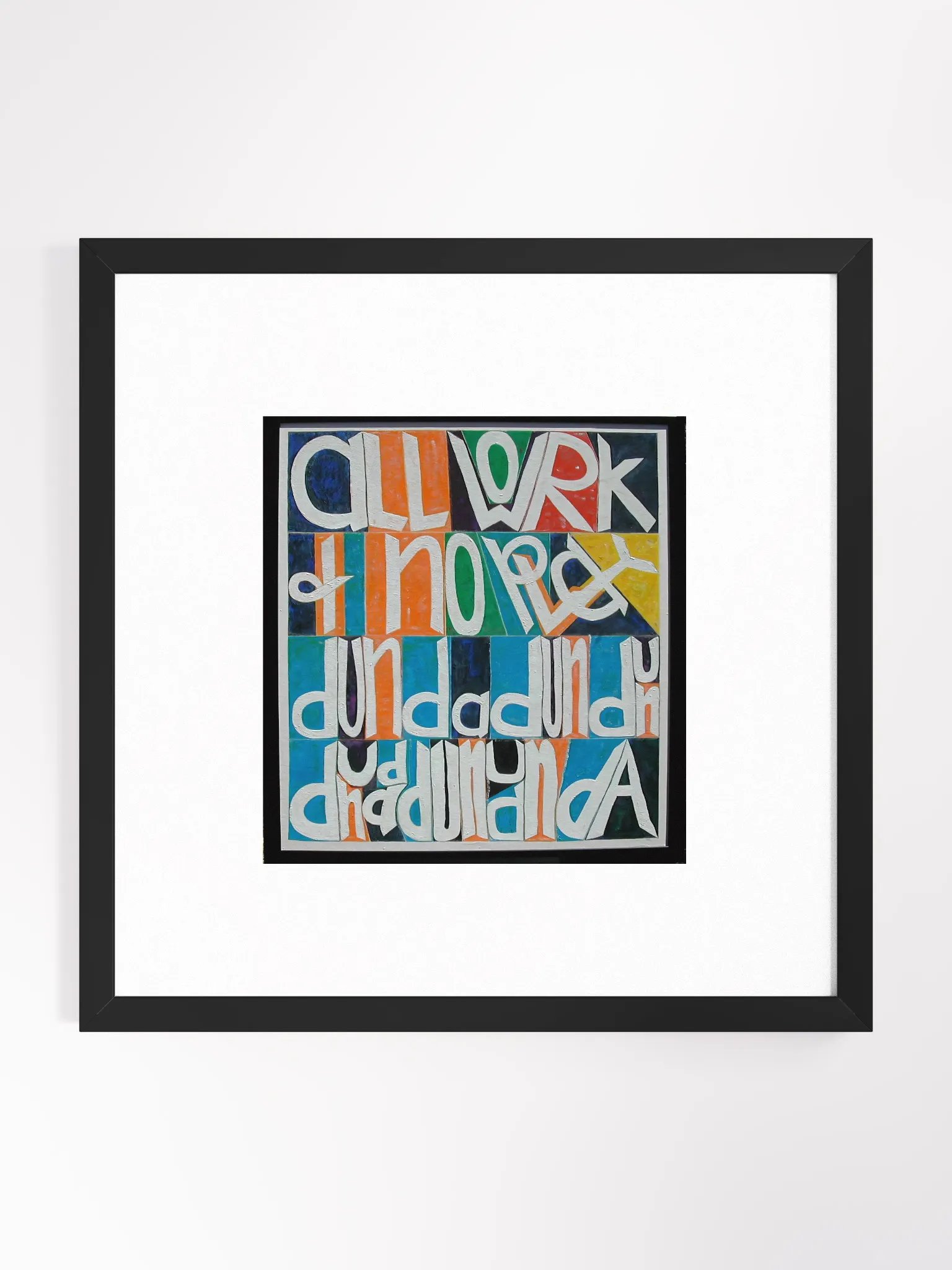 All work and No Play Print Framed product image (1)