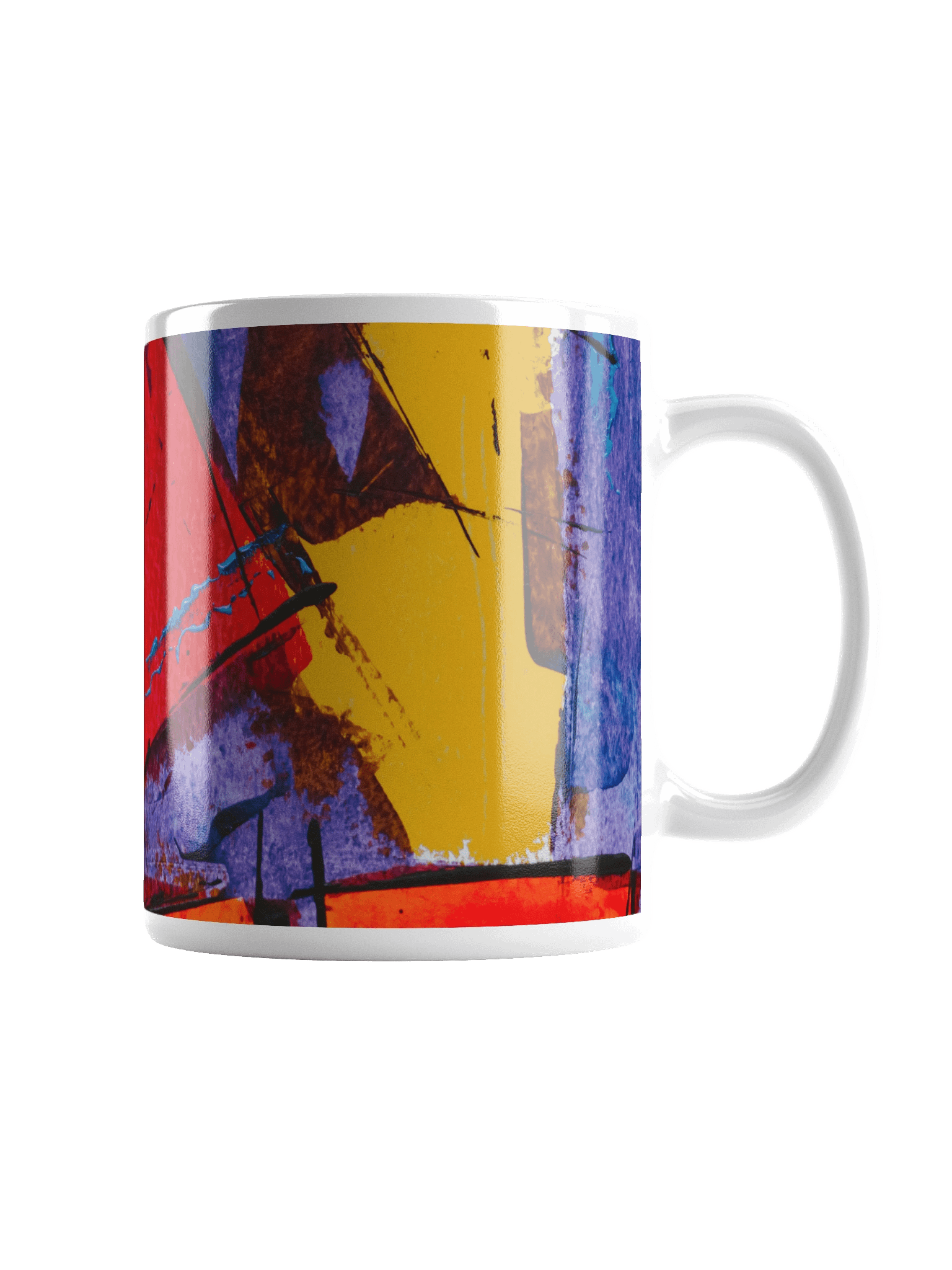 Abstract Modern Art Coffee Mug Vibrant Colorful Geometric Painting product image (2)