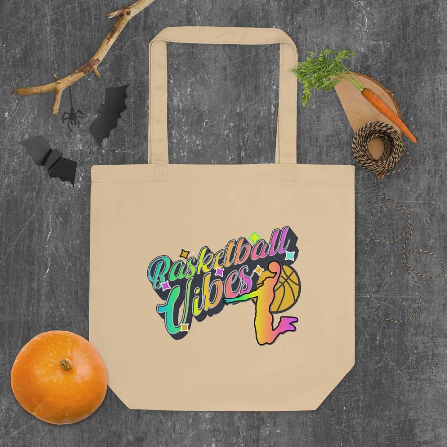Basketball Vibes Rainbow Airborne Hoops Eco Tote product image (4)