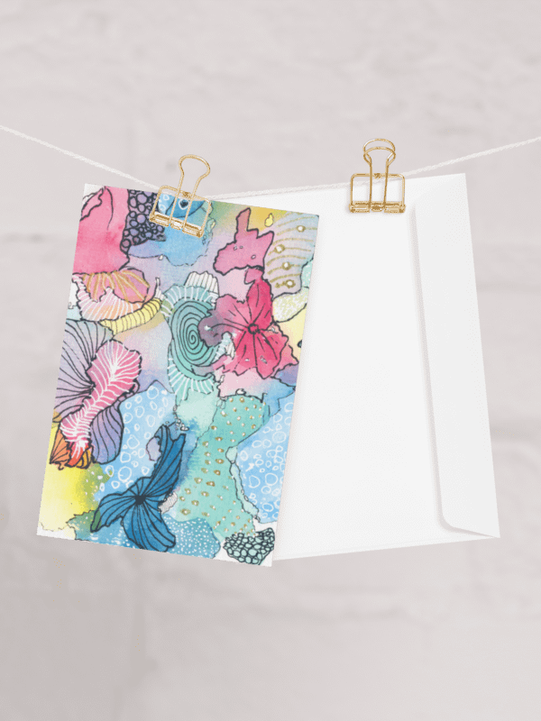 Abstract Dots & Lines Blank Card product image (3)