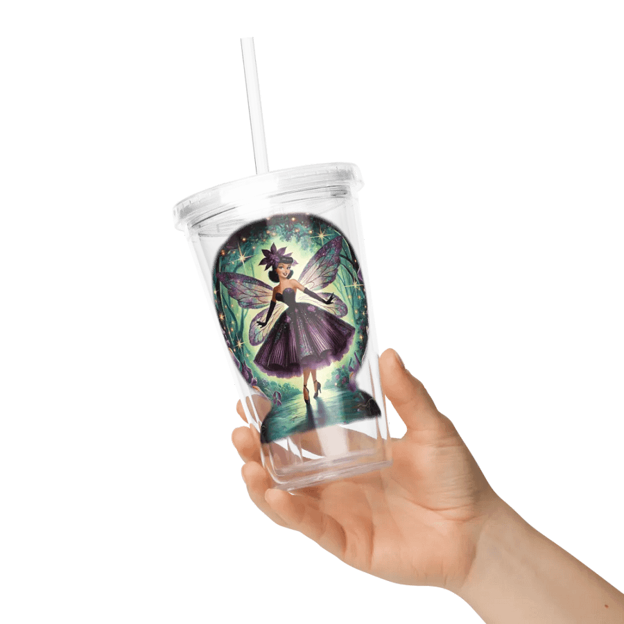 Enchanted Forest Purple Iris Fairy Double Wall Tumbler product image (6)