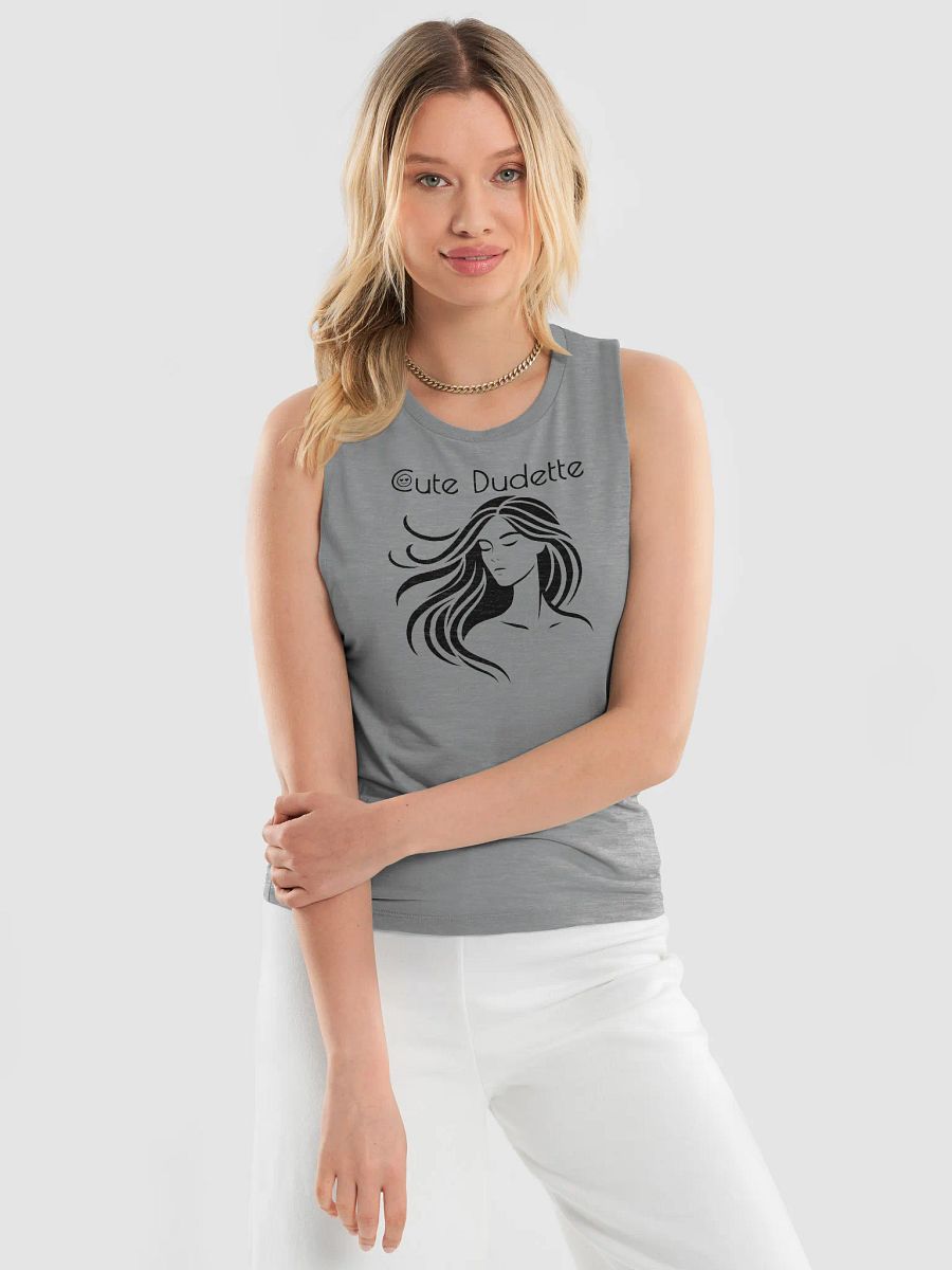 Cute Dudette Athletic Heather Muscle Tank product image (2)