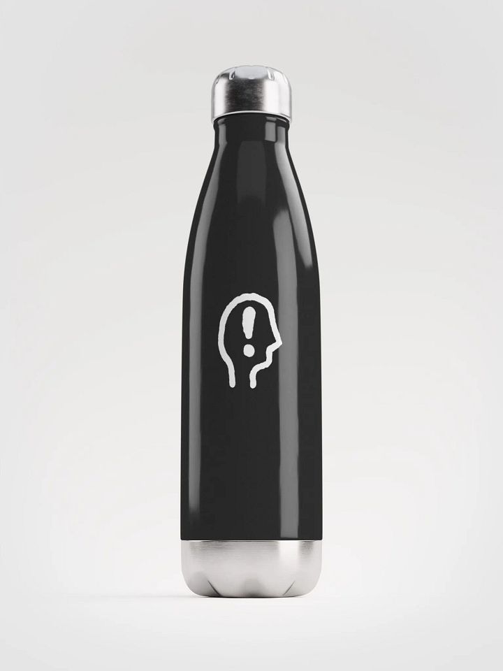 EXCLAIMING MENTALLY (white design) stainless steel water bottle product image (2)